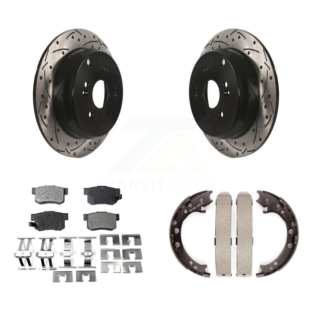 Kit de chaussures de stationnement à disques arrière, Rotors percés et fendus, plaquettes en céramique, pour Acura RDX