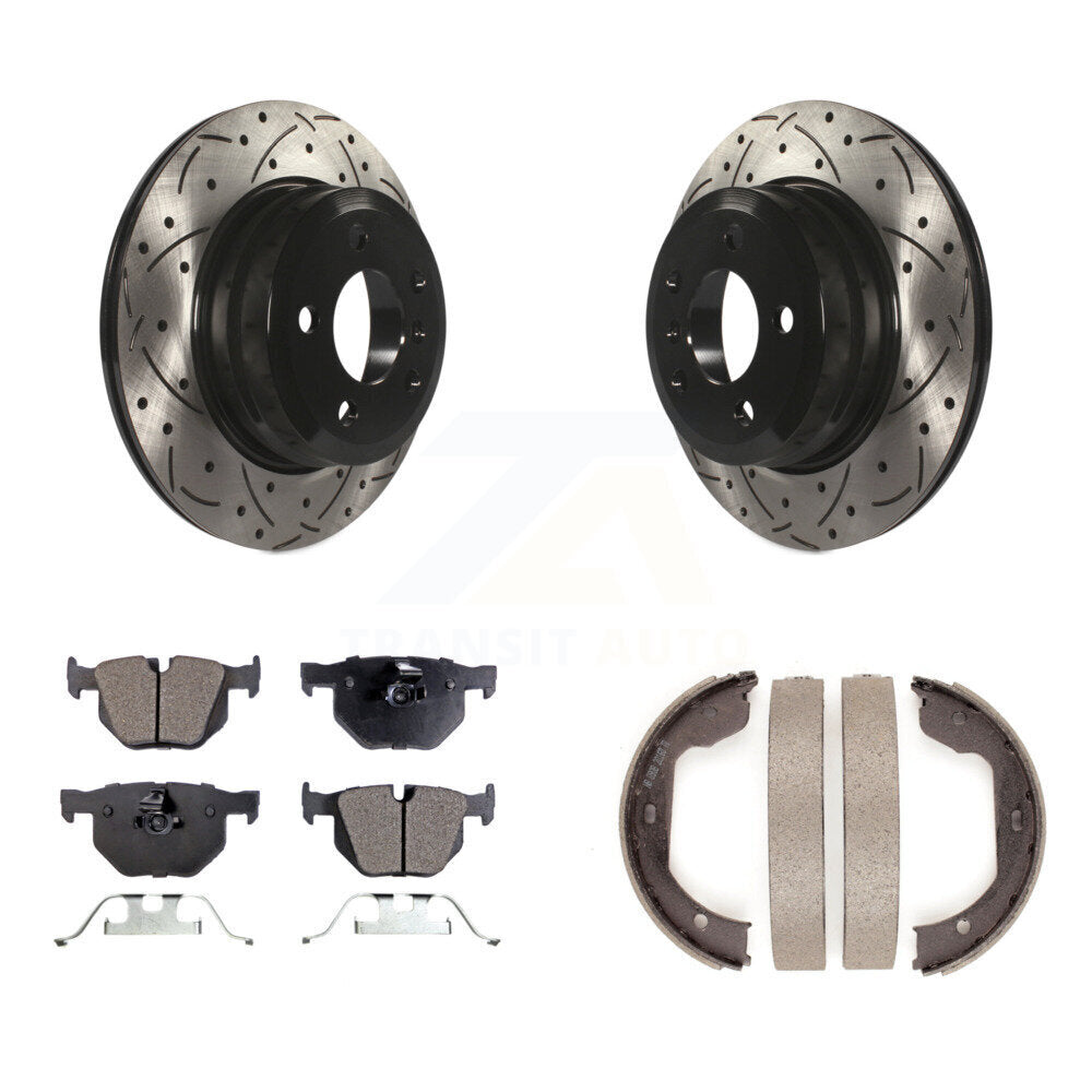 Kit de chaussures de stationnement à disque arrière, Rotors percés et fendus, plaquettes en céramique, pour BMW X5 X6