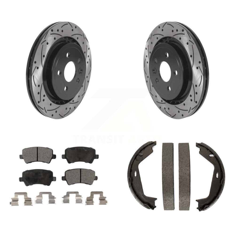 Kit de chaussures de stationnement avec disques arrière percés et fendus, plaquettes en céramique, pour Volvo S80