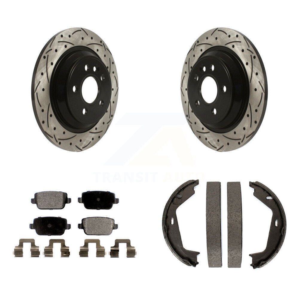 Kit de chaussures de stationnement avec disques arrière percés et fendus, plaquettes en céramique, pour Volvo S80