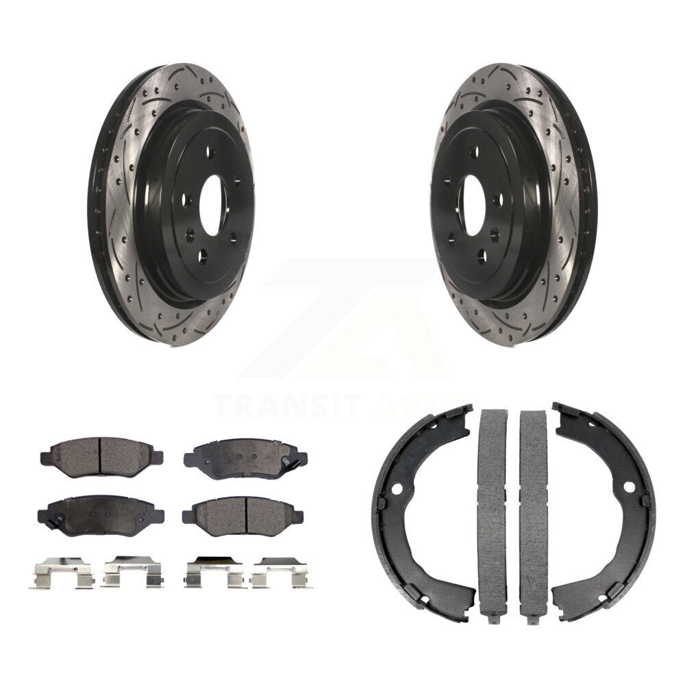 Kit de chaussures de stationnement avec disques arrière percés et fendus, plaquettes en céramique, pour Chevrolet