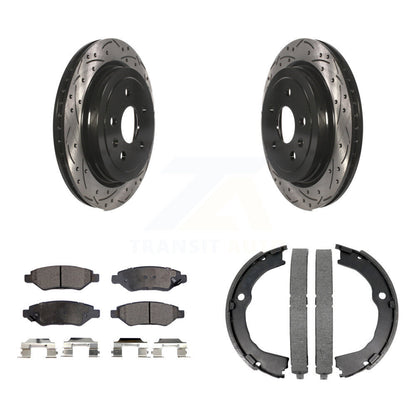 Kit de chaussures de stationnement avec disques arrière percés et fendus, plaquettes en céramique, pour Chevrolet