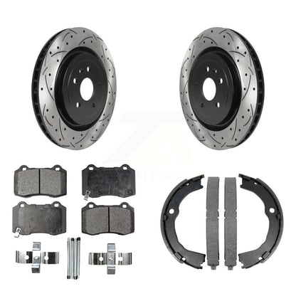 Kit de chaussures de stationnement avec disques arrière percés et fendus, plaquettes en céramique, pour Chevrolet