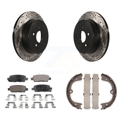 Kit de chaussures de stationnement pour Nissan Q5, disques arrière percés et Rotors fendus, plaquettes en céramique