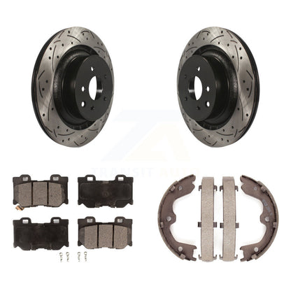 Kit de chaussures de stationnement à disques arrière, Rotors percés et fendus, plaquettes en céramique, pour INFINITI