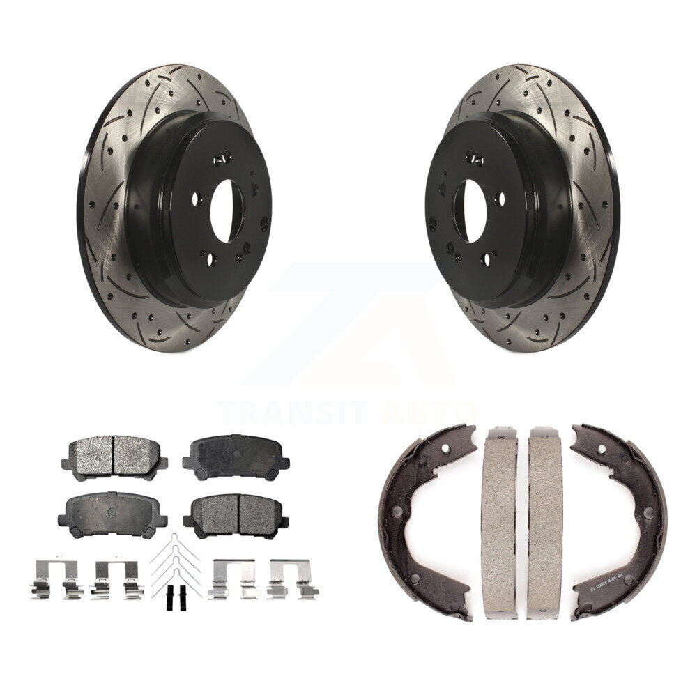 Kit de chaussures de stationnement à disque arrière, Rotors percés et fendus, plaquettes en céramique, pour Honda MDX