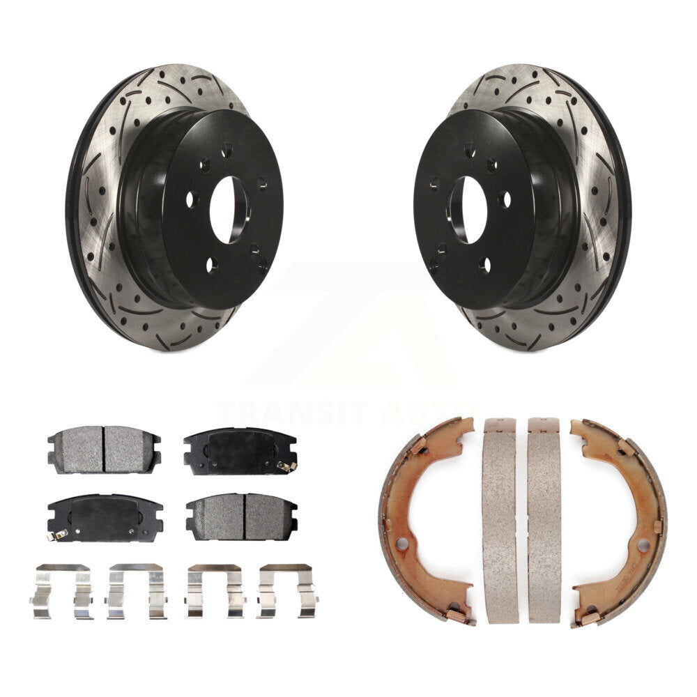 Kit de chaussures de stationnement avec disques arrière percés et fendus, plaquettes en céramique, pour Chevrolet