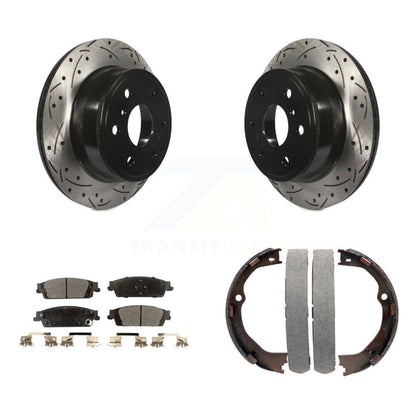 Kit de chaussures de stationnement à disques arrière, Rotors percés et fendus, plaquettes en céramique, pour GMC Sierr