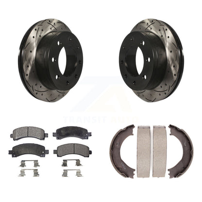 Kit de chaussures de stationnement avec disques arrière percés et fendus, plaquettes en céramique, pour Chevrolet