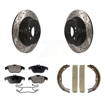 Kit de chaussures de stationnement à disque arrière, Rotors percés et fendus, plaquettes en céramique, pour C300 C250