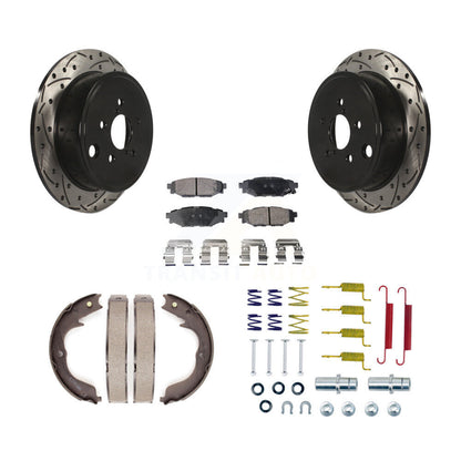 Disque arrière, Rotors percés et fendus, plaquettes en céramique, Kit de quincaillerie pour chaussures de stationnement pour