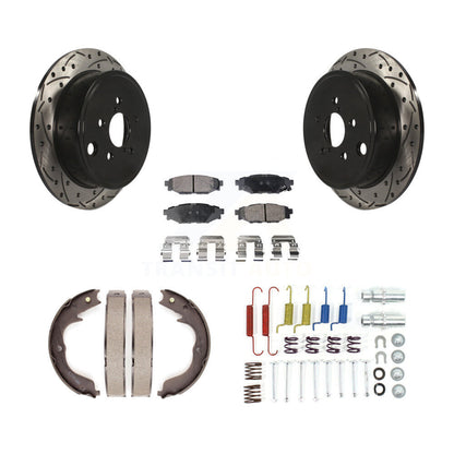 Disque arrière, Rotors percés et fendus, plaquettes en céramique, Kit de quincaillerie pour chaussures de stationnement pour