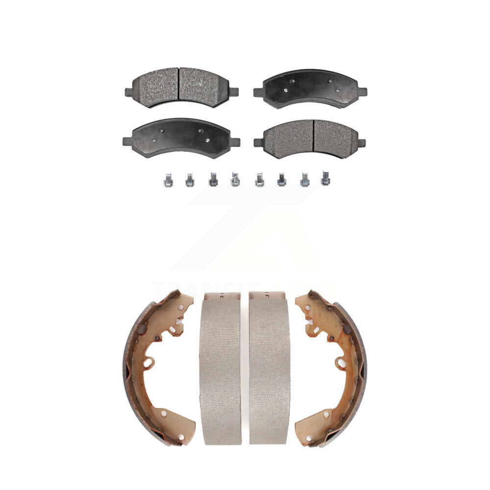 Kit de plaquettes de frein et chaussures de tambour semi-métalliques avant et arrière, pour Dakota Dodge Ram Raide