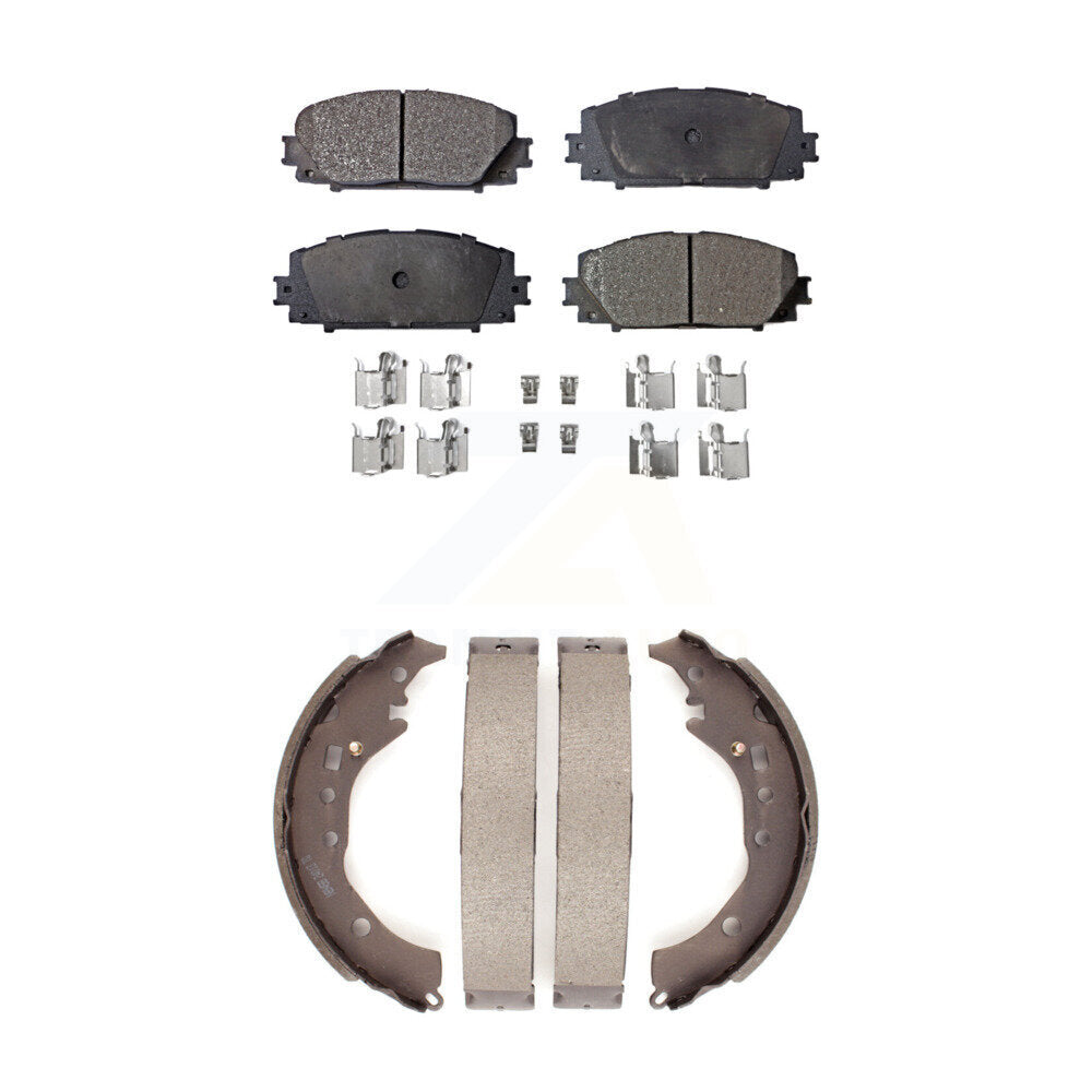 Kit de plaquettes de frein et chaussures de tambour semi-métalliques avant et arrière, pour Toyota Prius C Scion i