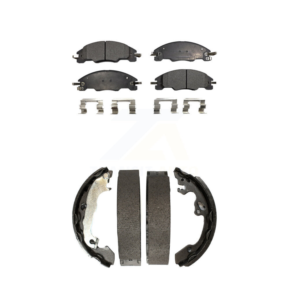 Kit de plaquettes de frein et de patins de tambour semi-métalliques avant et arrière, pour Ford Focus 2008 – 2011