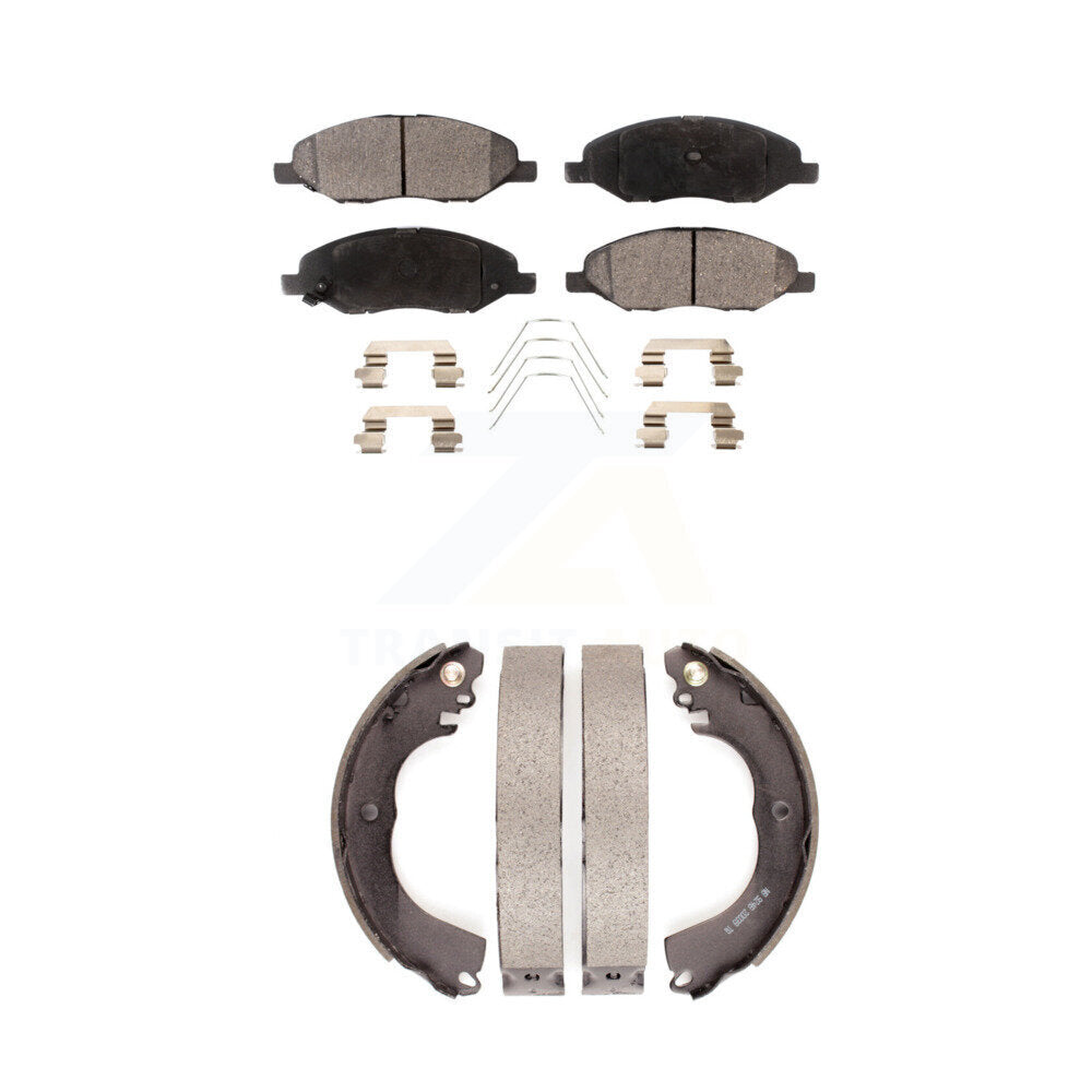 Kit de plaquettes de frein et de chaussures de tambour semi-métalliques avant et arrière, pour Nissan Versa 1.6 09-11