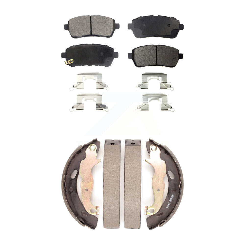 Kit de plaquettes de frein et chaussures de tambour semi-métalliques avant et arrière, pour Ford Fiesta