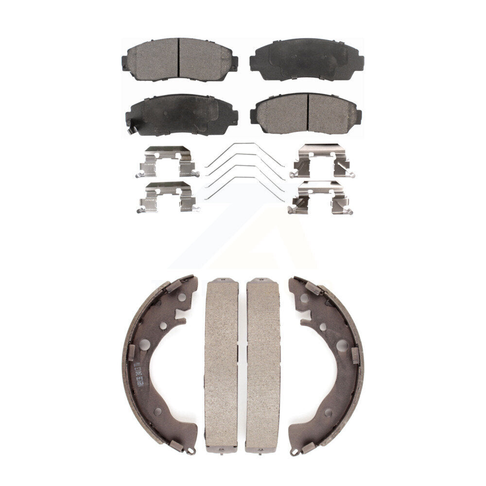 Kit de plaquettes de frein et chaussures de tambour semi-métalliques avant et arrière, pour Honda Civic