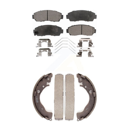 Kit de plaquettes de frein et chaussures de tambour semi-métalliques avant et arrière, pour Honda Civic