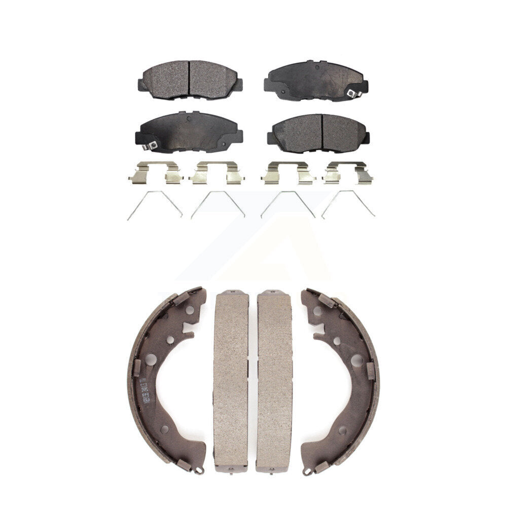 Kit de plaquettes de frein et chaussures de tambour semi-métalliques avant et arrière, pour Honda Civic
