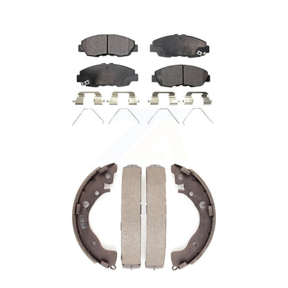 Kit de plaquettes de frein et chaussures de tambour semi-métalliques avant et arrière, pour Honda Civic