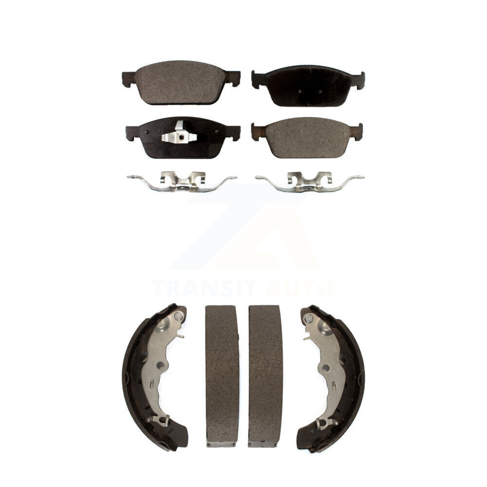 Kit de plaquettes de frein et de chaussures de tambour semi-métalliques avant et arrière, pour Ford Focus S 2013 – 2018