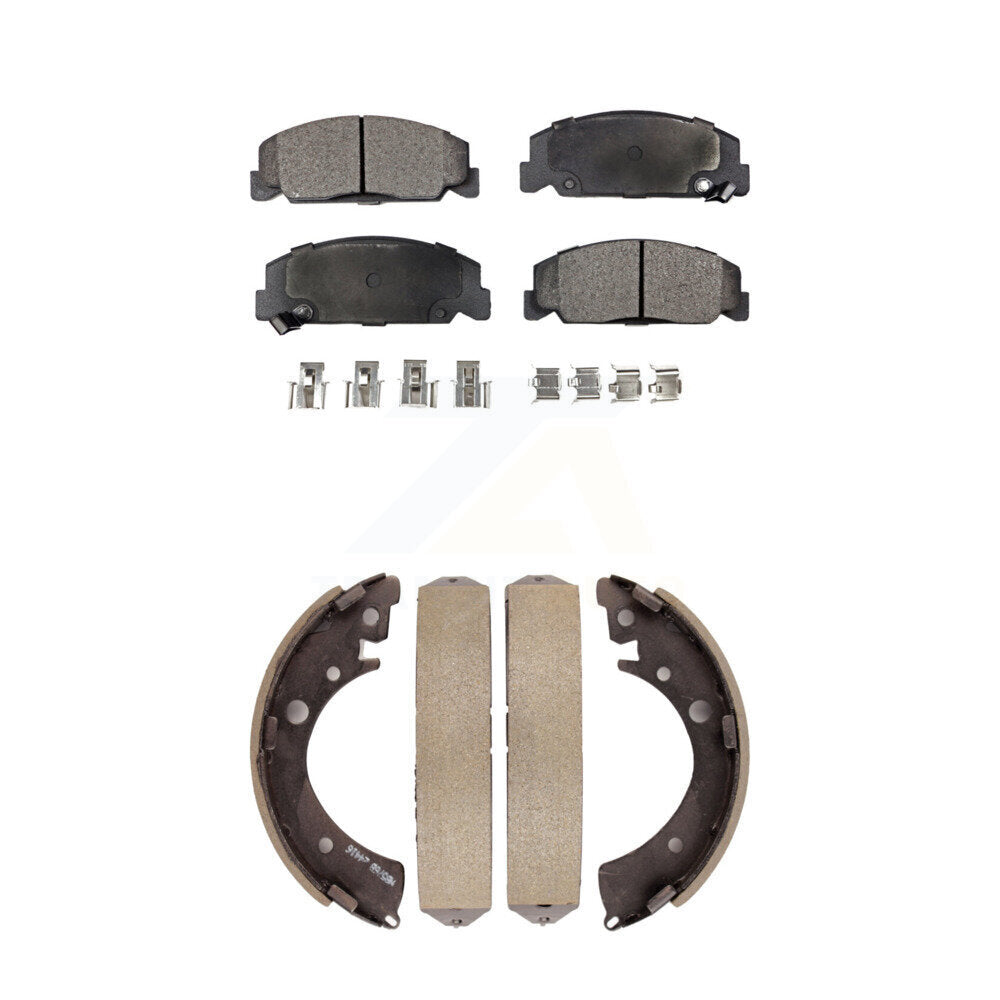 Kit de plaquettes de frein et chaussures de tambour semi-métalliques avant et arrière, pour Honda Civic Accord