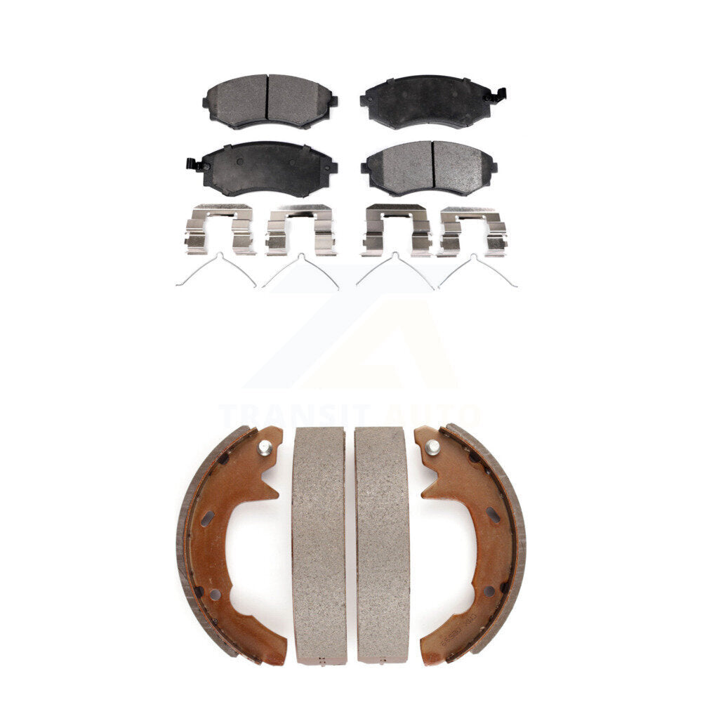 Kit de plaquettes de frein et de sabots de tambour semi-métalliques avant et arrière, pour Hyundai Sonat 1991 – 1993
