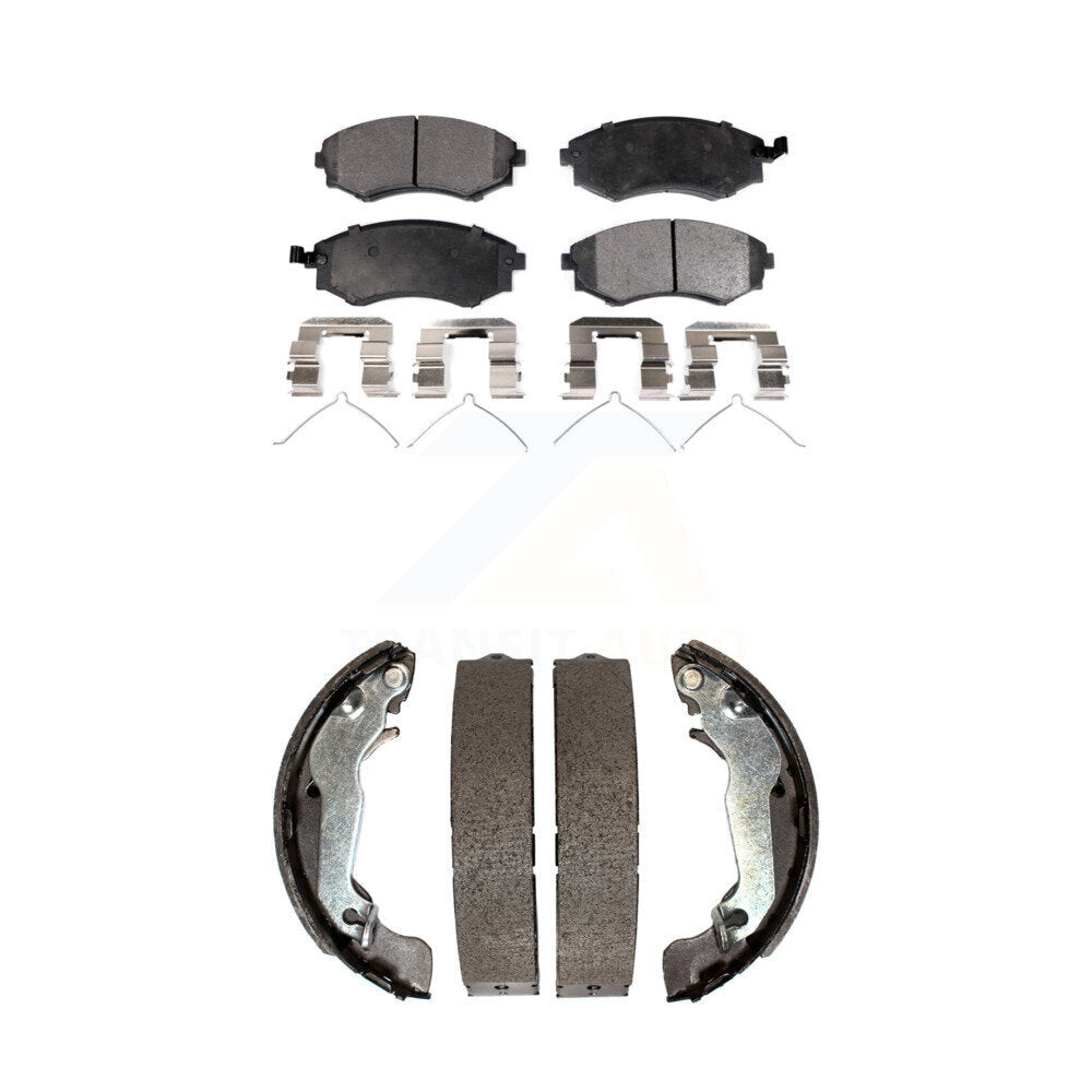 Kit de plaquettes de frein et chaussures de tambour semi-métalliques avant et arrière, pour Hyundai Elantra Tiburo