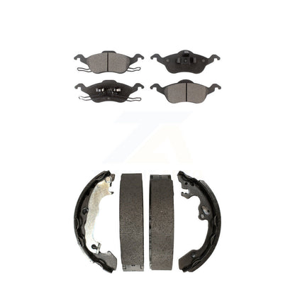 Kit de plaquettes de frein et chaussures de tambour semi-métalliques avant et arrière, pour Ford Focus KFN-10014