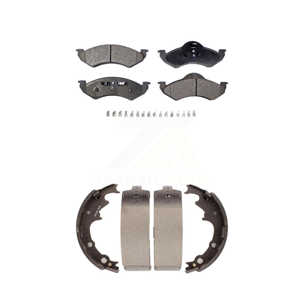 Kit de plaquettes de frein et chaussures de tambour semi-métalliques avant et arrière, pour Dodge Dakota