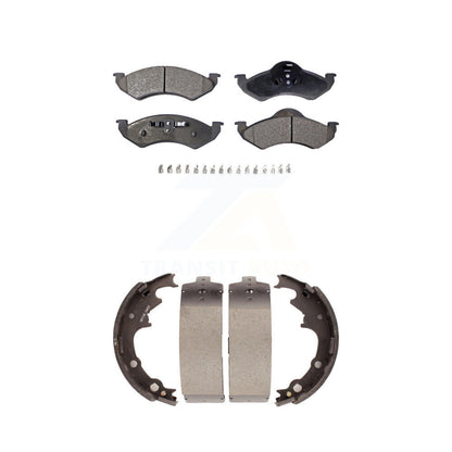 Kit de plaquettes de frein et chaussures de tambour semi-métalliques avant et arrière, pour Dodge Dakota
