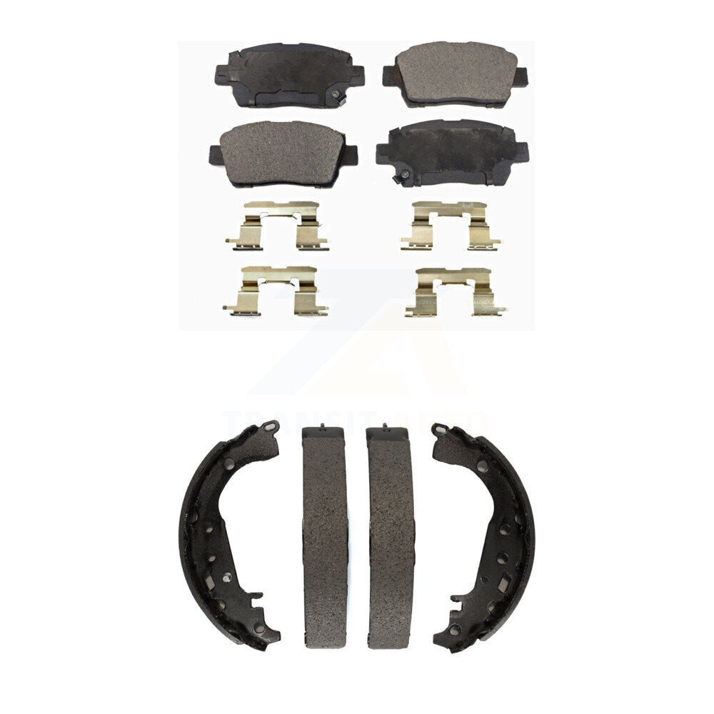 Kit de plaquettes de frein et de patins de tambour semi-métalliques avant et arrière, pour Toyota Prius 2009