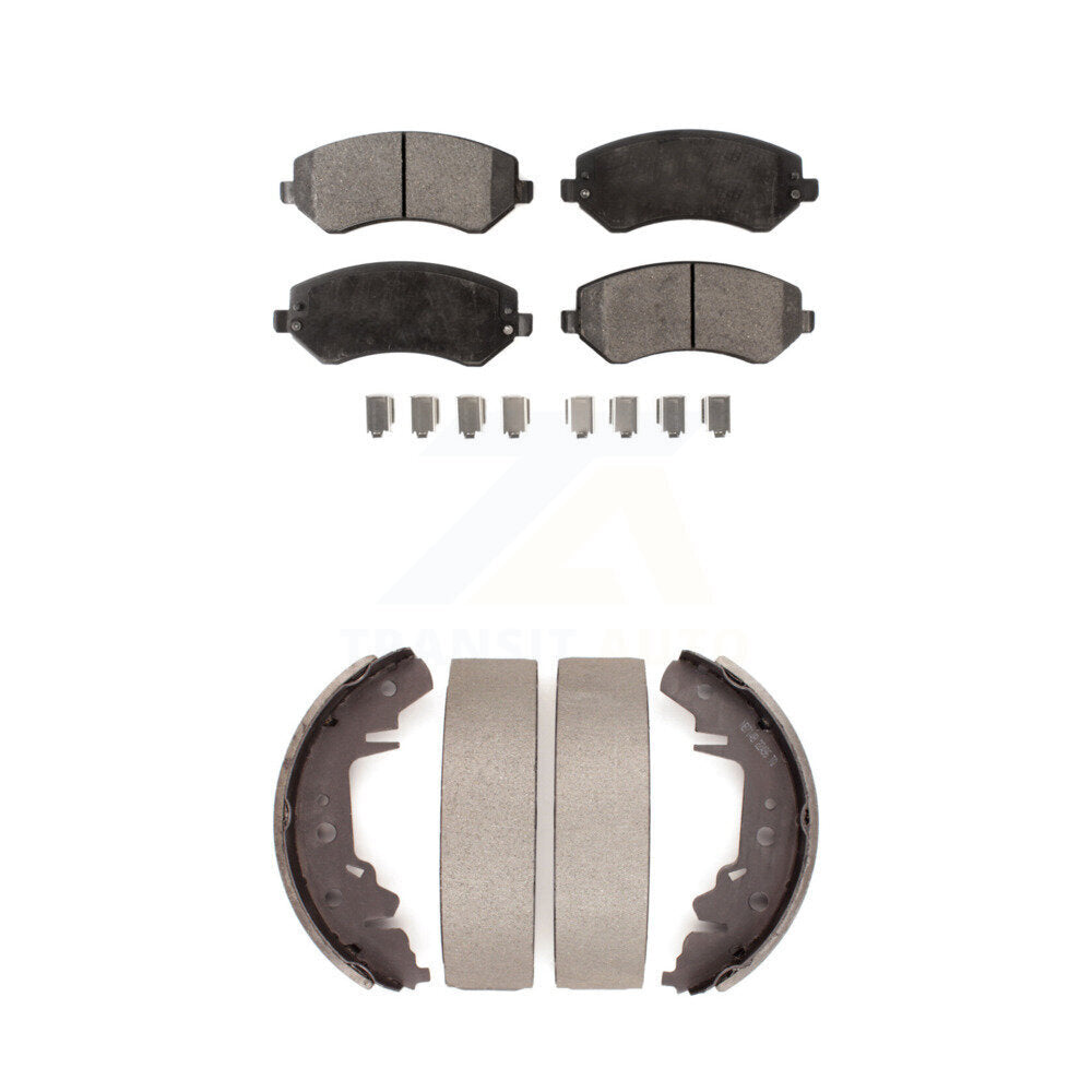 Kit de plaquettes de frein semi-métalliques avant et arrière, pour Dodge Caravan Grand Town