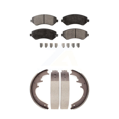 Kit de plaquettes de frein et de patins de tambour semi-métalliques avant et arrière, pour Jeep Liberty 2002