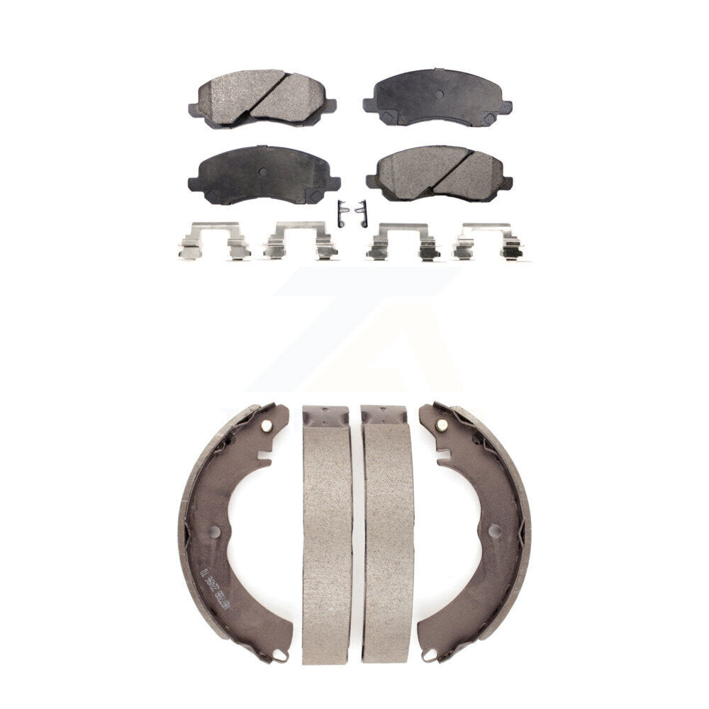 Kit de plaquettes de frein et chaussures de tambour semi-métalliques avant et arrière, pour Mitsubishi Lancer