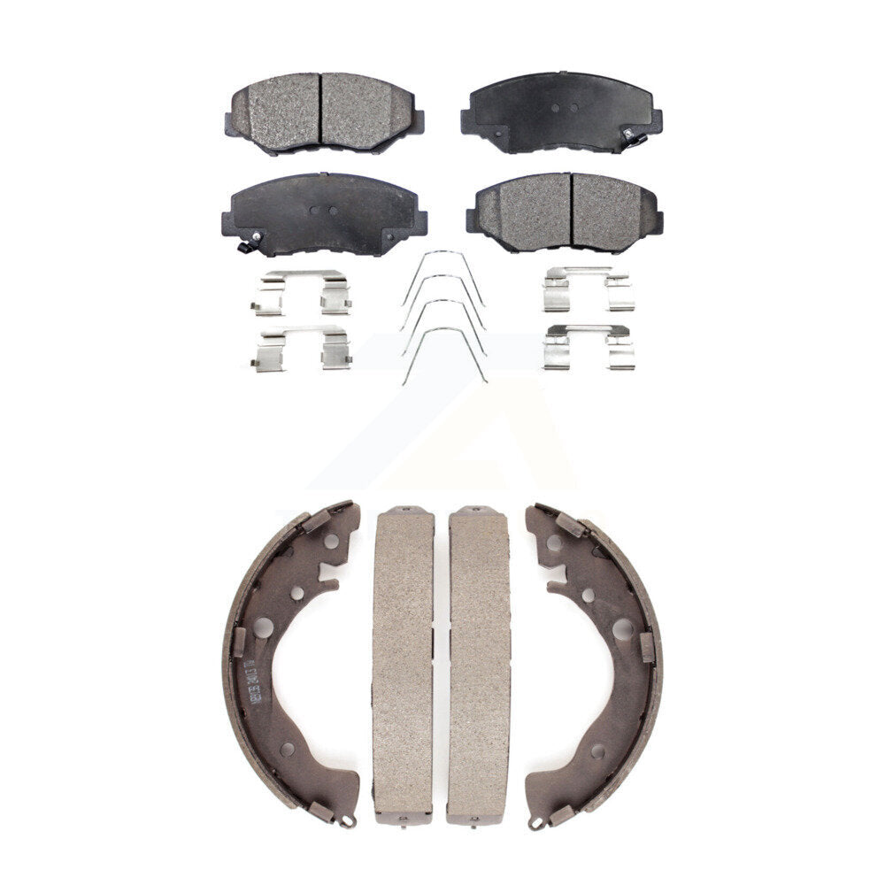 Kit de plaquettes de frein et chaussures de tambour semi-métalliques avant et arrière, pour Honda Civic