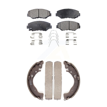 Kit de plaquettes de frein et chaussures de tambour semi-métalliques avant et arrière, pour Honda Civic