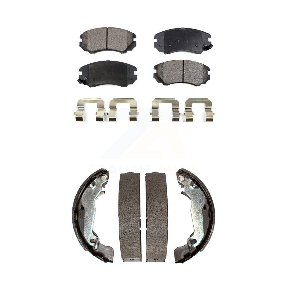 Kit de plaquettes de frein et chaussures de tambour semi-métalliques avant et arrière, pour Hyundai Elantra