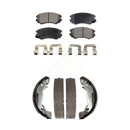 Kit de plaquettes de frein et chaussures de tambour semi-métalliques avant et arrière, pour Hyundai Elantra