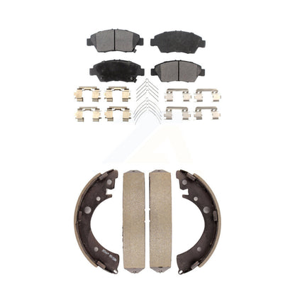 Kit de plaquettes de frein et chaussures de tambour semi-métalliques avant et arrière, pour Honda Civic Fit