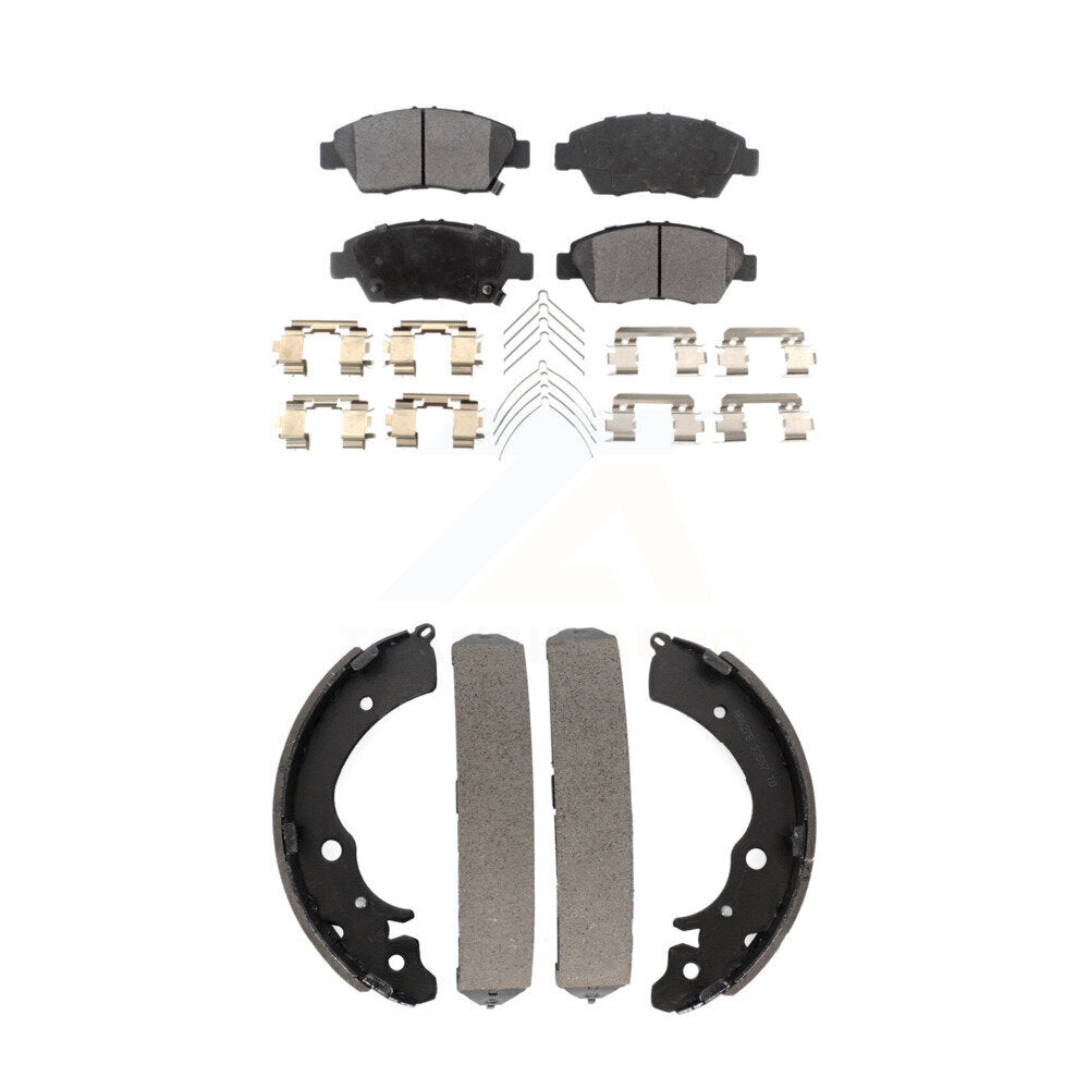 Kit de plaquettes de frein et chaussures de tambour semi-métalliques avant et arrière, pour Honda Civic