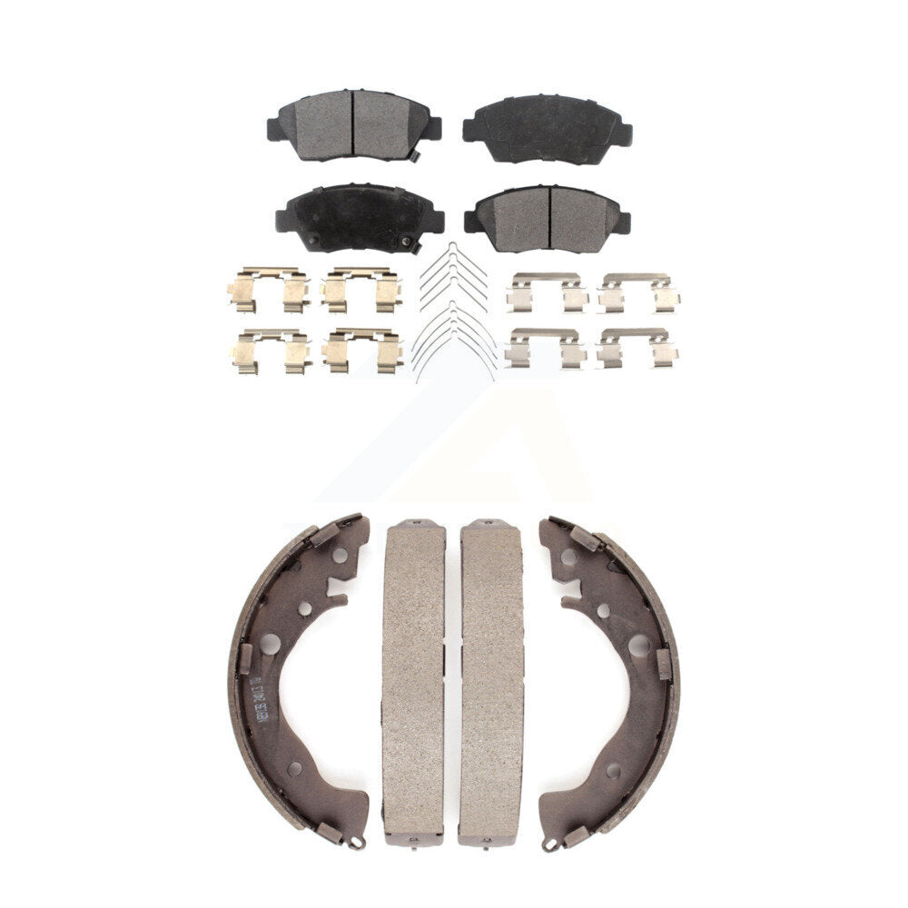 Kit de plaquettes de frein et chaussures de tambour semi-métalliques avant et arrière, pour Honda Fit Civic