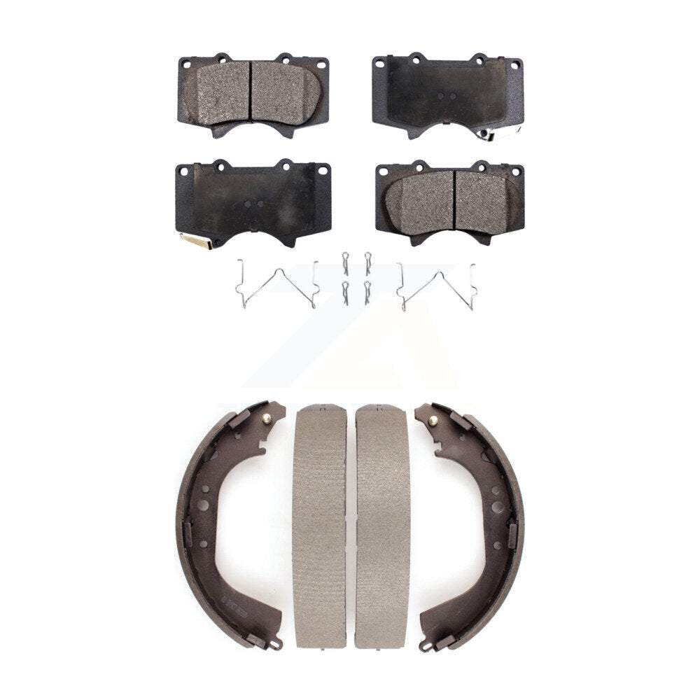 Kit de plaquettes de frein et chaussures de tambour semi-métalliques avant et arrière, pour Toyota Tundra