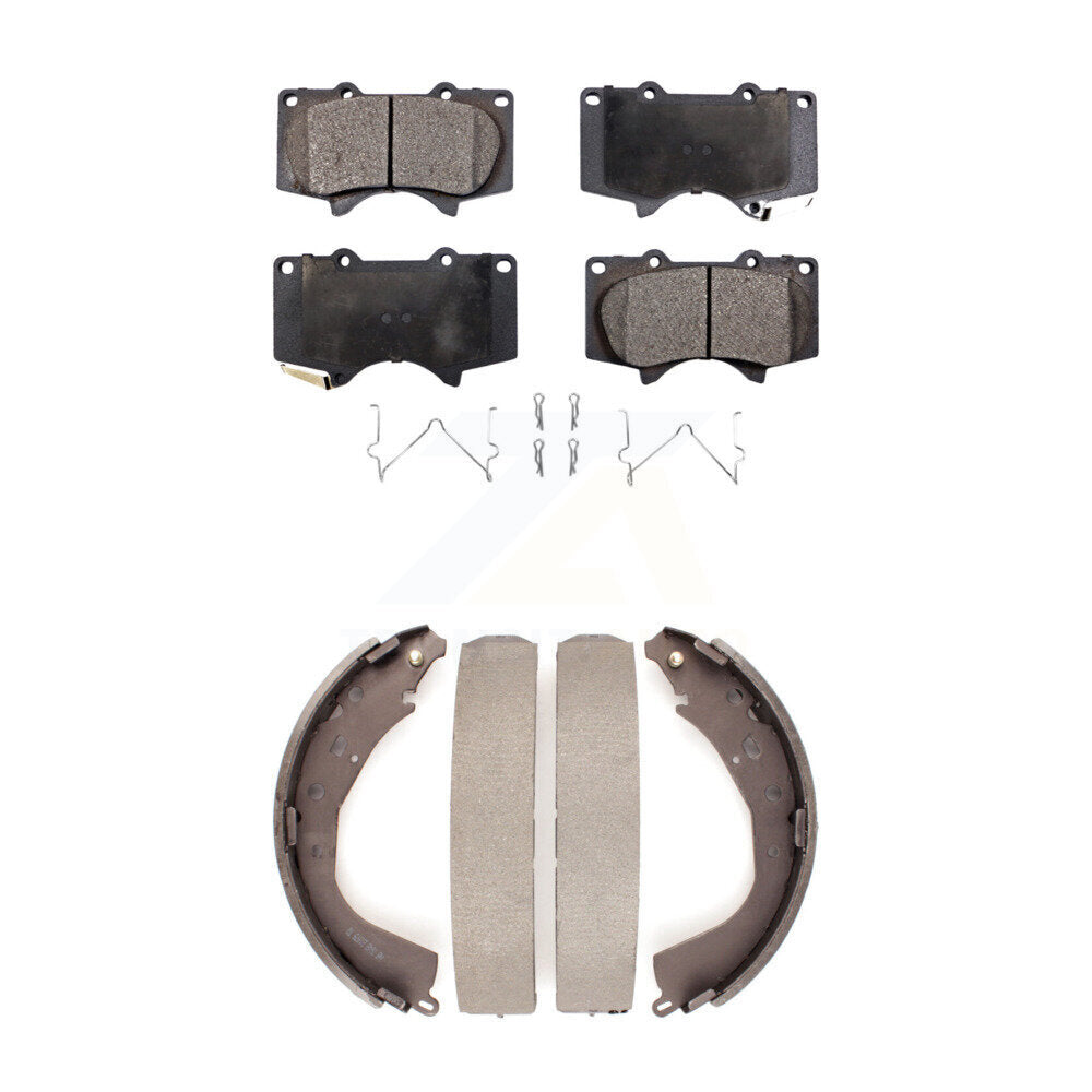 Kit de plaquettes de frein et chaussures de tambour semi-métalliques avant et arrière, pour Toyota Tundra