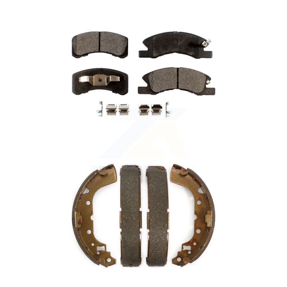 Kit de plaquettes de frein et chaussures de tambour semi-métalliques avant et arrière, pour Mitsubishi Mirag 14-15