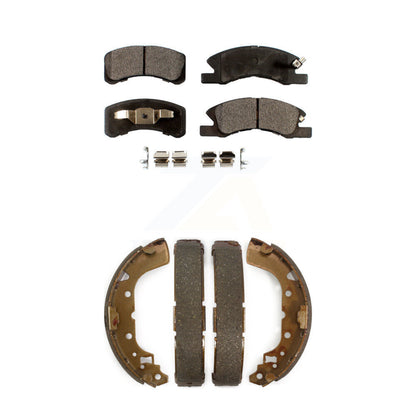 Kit de plaquettes de frein et chaussures de tambour semi-métalliques avant et arrière, pour Mitsubishi Mirag 14-15