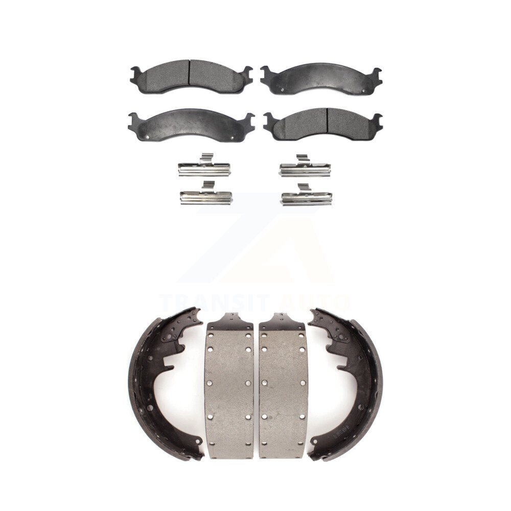 Kit de plaquettes de frein et chaussures de tambour semi-métalliques avant et arrière, pour Dodge Ram 3500 Van
