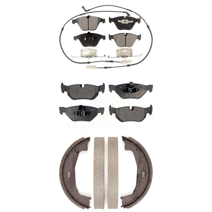 Kit de plaquettes de frein et chaussures de stationnement semi-métalliques avant et arrière, pour BMW 328i