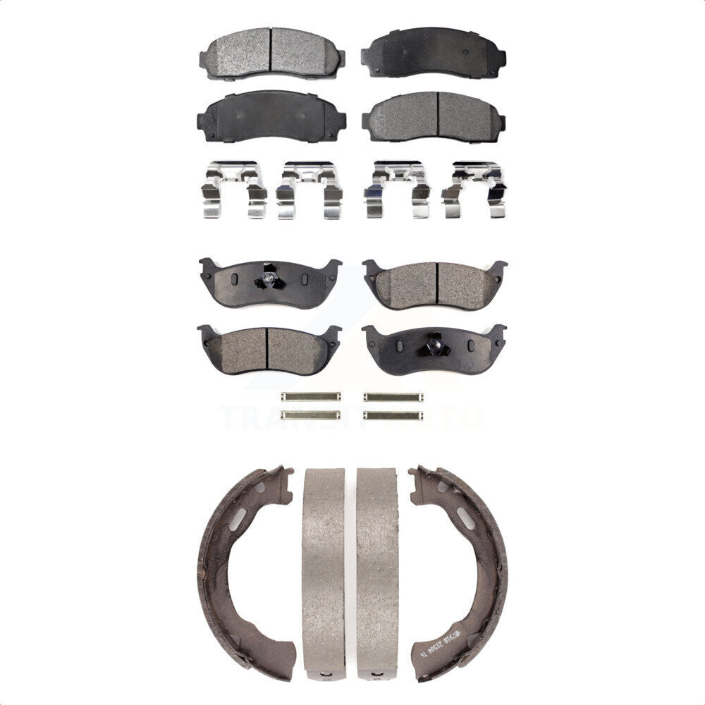 Plaquettes de frein semi-métalliques avant et arrière et Kit de chaussures de stationnement pour Ford Explorer Mercur